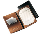 black and tan leather foldover note jotters